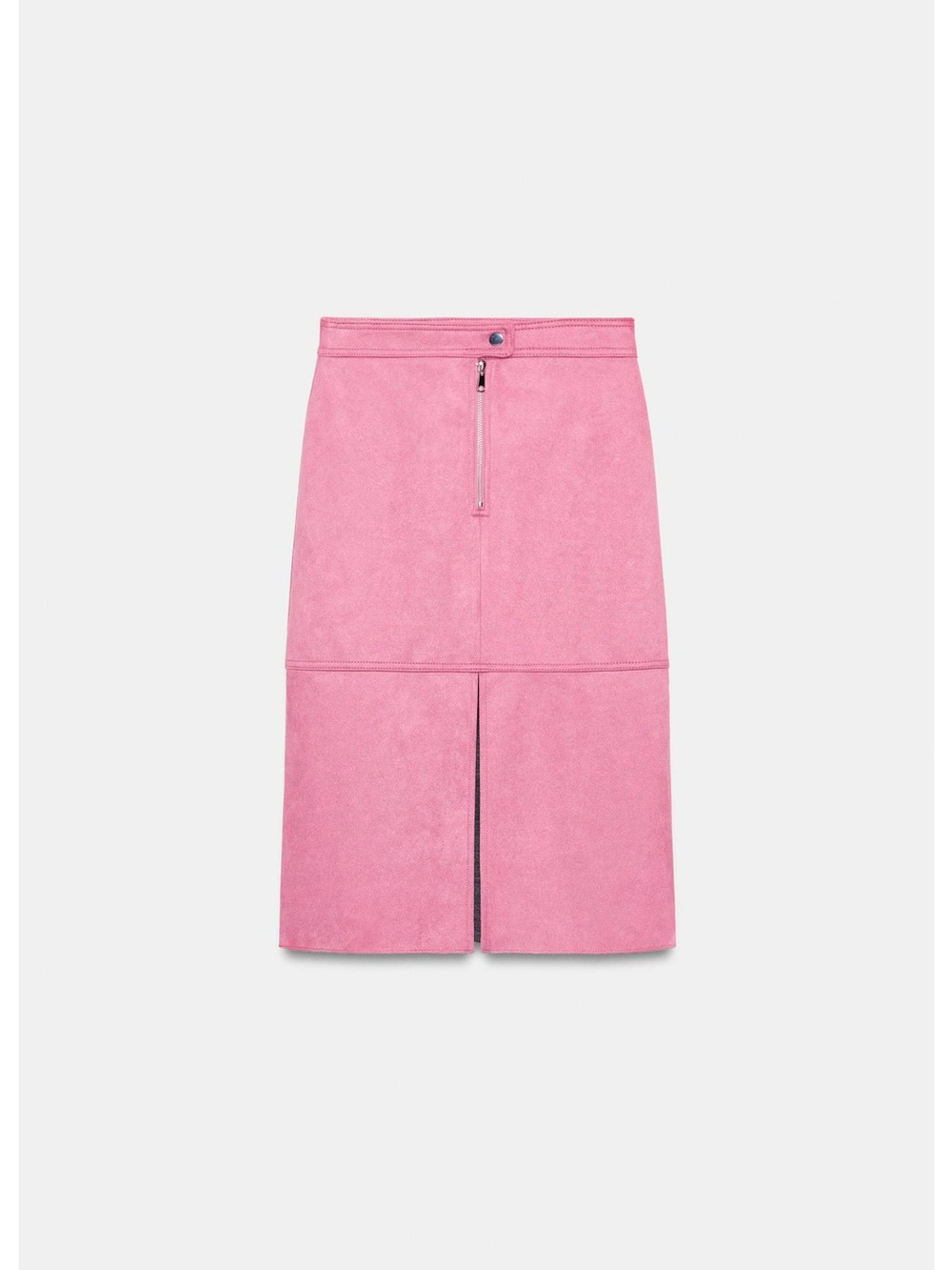 ZARA FAUX SUEDE MIDI SKIRT